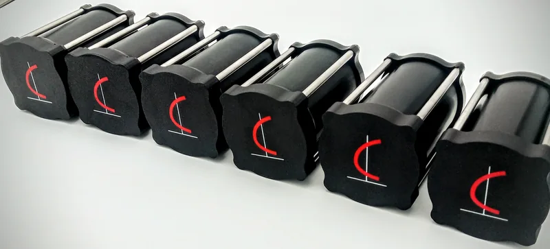 Six Chromar catadioptric lenses with Chromar-branded end covers