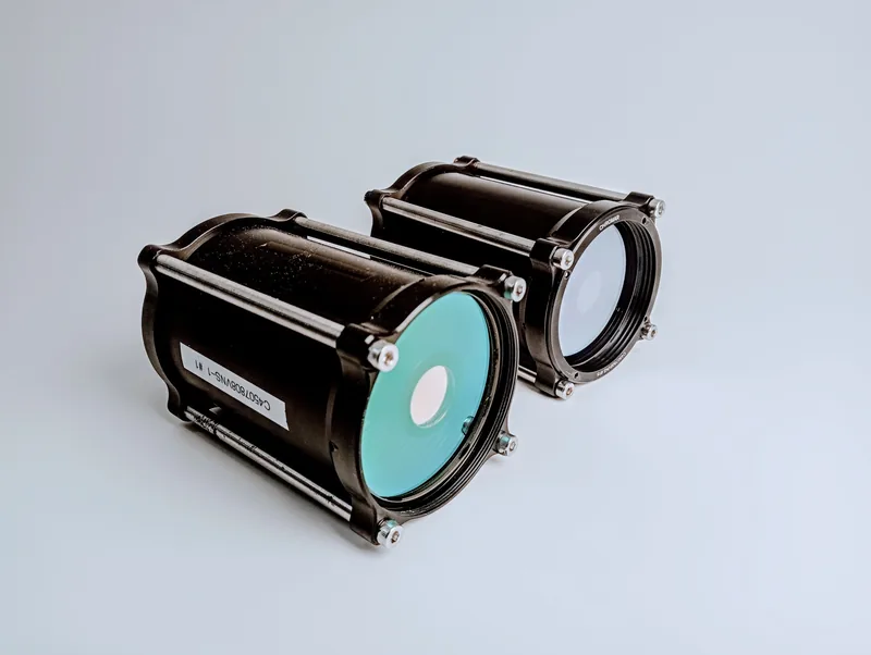 Two C450 f/7.8 catadioptric lenses (C4507808VNS) after assembly and test